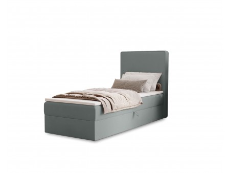 Łóżko tapicerowane jednoosobowe sypialniane NATURE z wbudowanym materacem i pojemnikiem 7