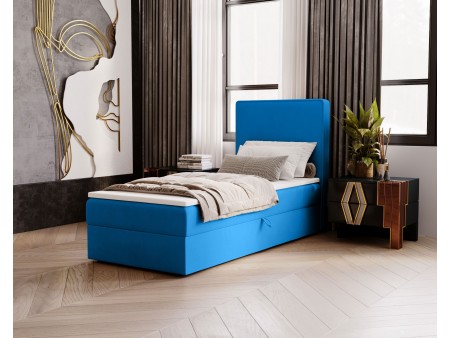 Łóżko tapicerowane jednoosobowe sypialniane NATURE z wbudowanym materacem i pojemnikiem 13