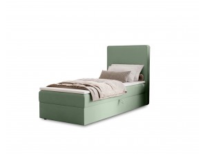 Łóżko tapicerowane jednoosobowe sypialniane NATURE z wbudowanym materacem i pojemnikiem 16