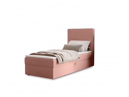 Łóżko tapicerowane jednoosobowe sypialniane NATURE z wbudowanym materacem i pojemnikiem 18