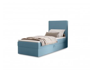 Łóżko tapicerowane jednoosobowe sypialniane NATURE z wbudowanym materacem i pojemnikiem 20