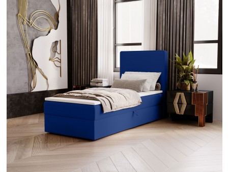 Łóżko tapicerowane jednoosobowe sypialniane NATURE z wbudowanym materacem i pojemnikiem 21