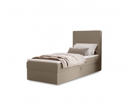 Łóżko pojedyncze kontynentalne NATURE z wbudowanym materacem i pojemnikiem