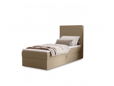 Łóżko pojedyncze kontynentalne NATURE z wbudowanym materacem i pojemnikiem