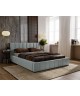 Łóżko tapicerowane sypialniane NERO ze stelażem i pojemnikiem na pościel