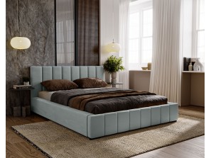 Łóżko tapicerowane sypialniane NERO ze stelażem i pojemnikiem na pościel