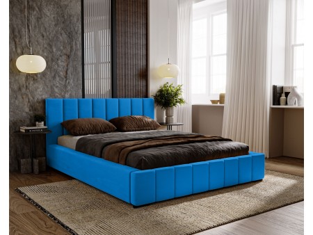 Łóżko tapicerowane sypialniane NERO ze stelażem i pojemnikiem na pościel 17