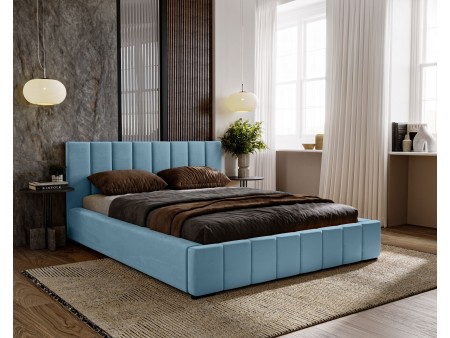 Łóżko tapicerowane sypialniane NERO ze stelażem i pojemnikiem na pościel16