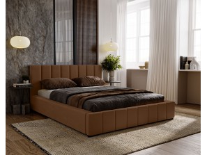 Łóżko tapicerowane sypialniane NERO ze stelażem i pojemnikiem na pościel 19