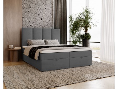 Łóżko kontynentalne MALMO z podnoszonym zagłowiem i wbudowanym materacem 14