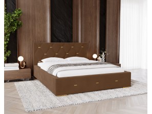 Łóżko tapicerowane do sypialni GOLDEN PREMIUM ze stelażem i pojemnikiem na pościel 7