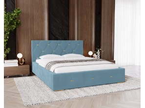 Łóżko tapicerowane do sypialni GOLDEN PREMIUM ze stelażem i pojemnikiem na pościel 8