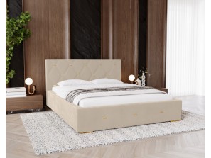Łóżko tapicerowane do sypialni GOLDEN PREMIUM ze stelażem i pojemnikiem na pościel 13