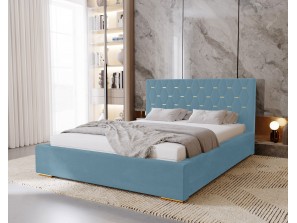 Łóżko tapicerowane sypialniane GOLDEN ze stelażem i pojemnikiem na pościel 5