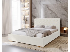 Łóżko tapicerowane sypialniane GOLDEN ze stelażem i pojemnikiem na pościel 8