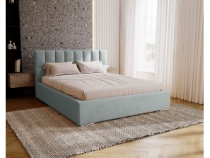 Łóżko tapicerowane z pojemnikiem DREAM ze stelażem 10