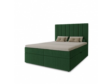 Łóżko kontynentalne NERO BOX SZTRUKS z wbudowanym materacem i pojemnikami na pościel15