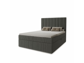 Łóżko kontynentalne NERO BOX SZTRUKS z wbudowanym materacem i pojemnikami na pościel17