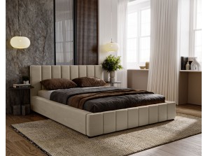 Łóżko tapicerowane NERO 160x200 stelaż + pojemnik - VELLUTO MIKA3 - WYSYŁKA DO 5 DNI ROBOCZYCH