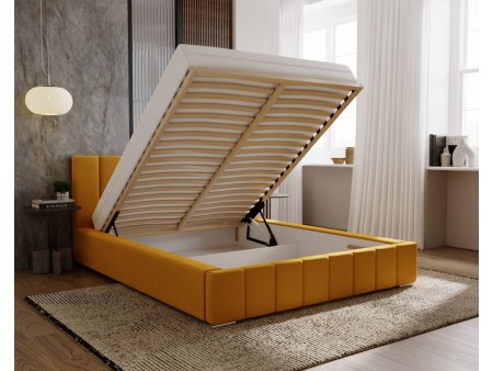 Łóżko tapicerowane NERO 140x200 stelaż + pojemnik - Magic Velvet 2215 - WYSYŁKA DO 5 DNI ROBOCZYCH