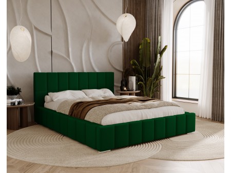 Łóżko tapicerowane ALMA 160x200 stelaż + pojemnik - Amor Velvet 4311 - WYSYŁKA DO 5 DNI ROBOCZYCH