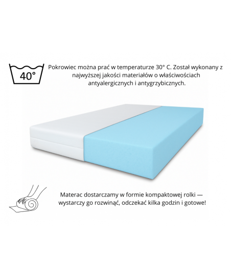 Materac dziecięcy 70x140x10 cm BABY - H3 średniotwardy