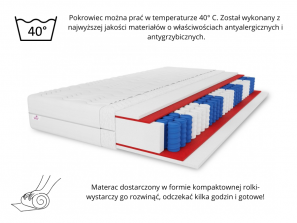 Materac kieszeniowy Montana H3, Pocket, dwustronny, naturalny, wys. 17cm 3