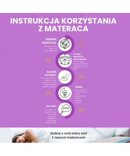 Materac Montana Pocket 17cm, Dwustronny H3-średniotwardy