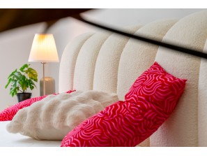 Nowoczesne łóżko tapicerowane do sypialni CLOUD SOFT ze stelażem i pojemnikiem na pościel 5