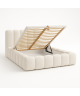 Nowoczesne łóżko tapicerowane do sypialni CLOUD SOFT ze stelażem i pojemnikiem na pościel 9