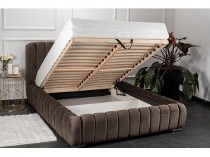 Łóżko tapicerowane do sypialni VENUS ze stelażem i pojemnikiem na pościel 4