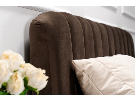 Łóżko tapicerowane do sypialni VENUS ze stelażem i pojemnikiem na pościel 7