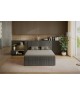 Łóżko kontynentalne NERO BOX SZTRUKS z wbudowanym materacem i pojemnikami na pościel2