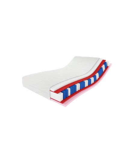 Materac kieszeniowy CAILANO 120x200x25 – visco, pocket, 7 stref, dwustronny, antyalergiczny H3 – średnio twardy