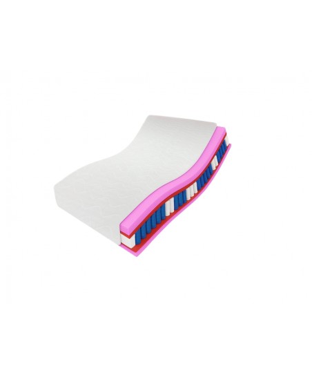 Materac MUVIESO 80x200x19 H3, średnio twardy, pocket, pianka HR, antyalergiczny, 7 stref