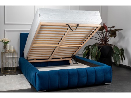 Łóżko tapicerowane do sypialni MONACO ze stelażem i pojemnikiem na pościel 4