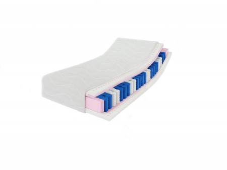 Materac kieszeniowy 90x200 PARIS lateks, pocket, 7 stref, antyalergiczny H3, pianka T25, wys. 27cm