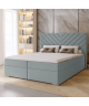 Łóżko kontynentalne VICTORIA z wbudowanym materacem i pojemnikami na pościel