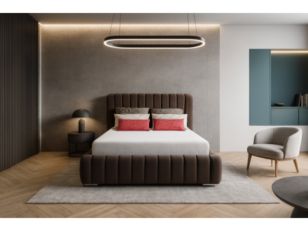 Łóżko tapicerowane sypialniane VENUS ze stelażem i pojemnikiem na pościel