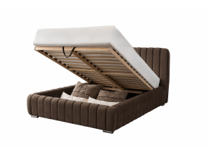 Łóżko tapicerowane do sypialni VENUS ze stelażem i pojemnikiem na pościel 9