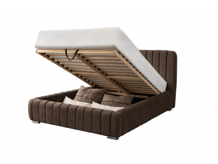 Łóżko tapicerowane do sypialni VENUS ze stelażem i pojemnikiem na pościel 9