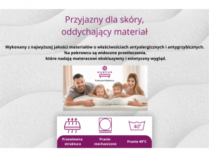 Materac KRĘGOSEN DUO-PUR pianka T25,kokos, profilowana pianka, antyalergiczny, przeciwodleżynowy, 7 stref 3