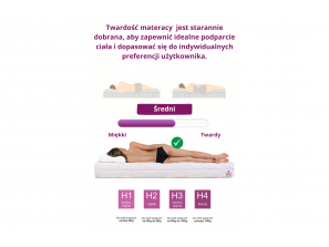 Materac KRĘGOSEN DUO-PUR pianka T25,kokos, profilowana pianka, antyalergiczny, przeciwodleżynowy, 7 stref 5