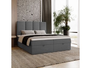 Łóżko kontynentalne 160x200 MALMO z pojemnikiem i materacem