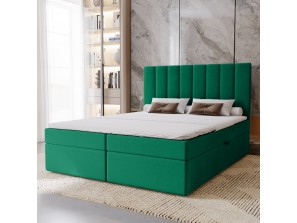 Łóżko kontynentalne 140x200 NERO z pojemnikiem i materacem