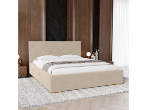 Łóżko tapicerowane 200x200 GOLDEN PREMIUM z pojemnikiem