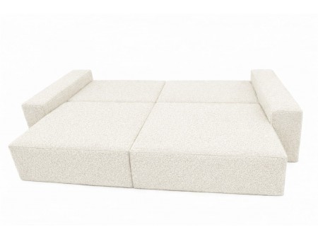 Nowoczesna sofa z funkcją spania MILANO i pojemnikiem na pościel Boucle
