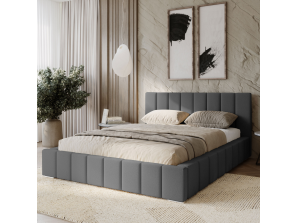 Łóżko tapicerowane 140x200 MENOS z pojemnikiem na pościel