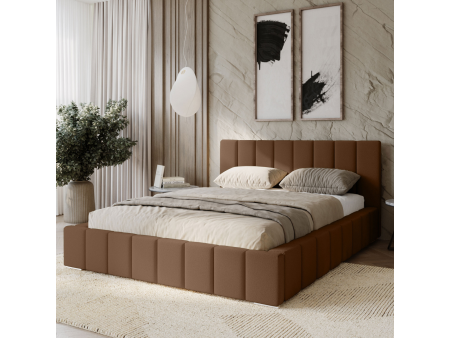 Łóżko tapicerowane 160x200 MENOS z pojemnikiem na pościel