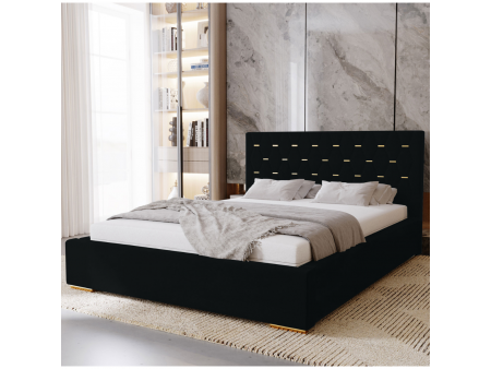 Łóżko tapicerowane 140x200 GOLDEN z pojemnikiem na pościel